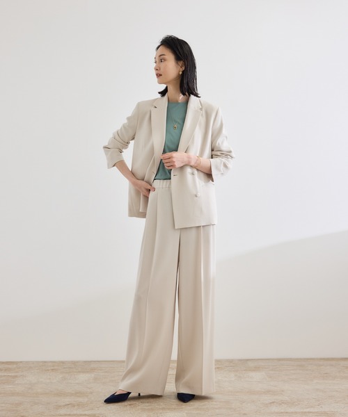 ROPE'（ロペ）の「バックサテンダブルブレストジャケット（テーラードジャケット・レディース・ベージュ/ネイビー/ブルー系その他/ブラック・36/38）」の17枚目の写真