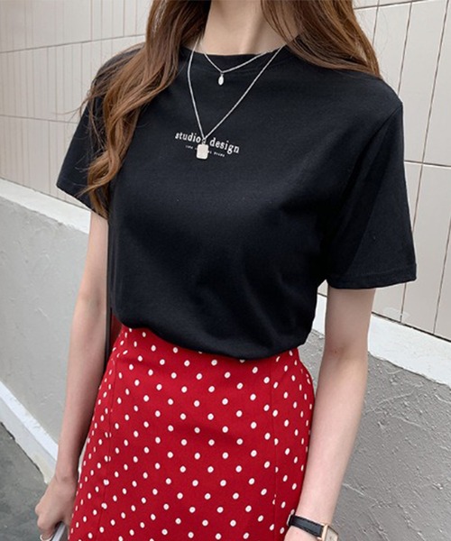  ★ロゴプリント クルーネック 半袖Tシャツ セール】Volkswagen プリントクルーネック半袖Tシャツ（Tシャツ