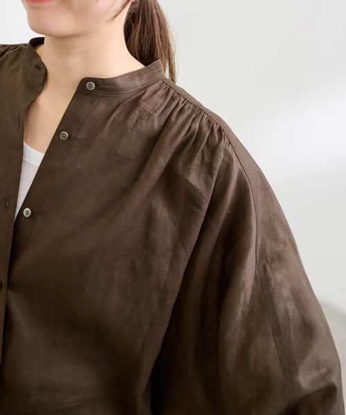 FRAMeWORK（フレームワーク）の「ラミーポンチョブラウス（シャツ/ブラウス・レディース・ブラウン/ベージュ/ブルー・FREE）」の18枚目の写真