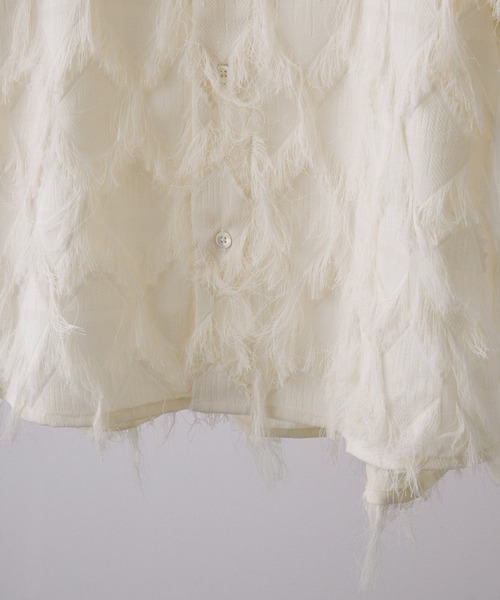 CLEL(クレイル)の「【CLEL】Fringe Design Jacquard Short Sleeve Shirt/フリンジデザイン ジャガード半袖シャツ(シャツ/ブラウス・メンズ・ブラック/アイボリー/チャコールグレー・XS/S/M/L)」の18枚目の写真