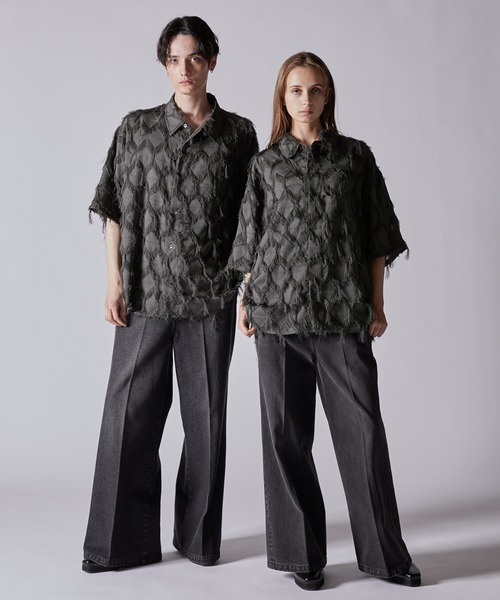 city shop fringe jacqard 半袖シャツ CITYSHOP（シティーショップ）の「FRINGE JACQUARD シャツ