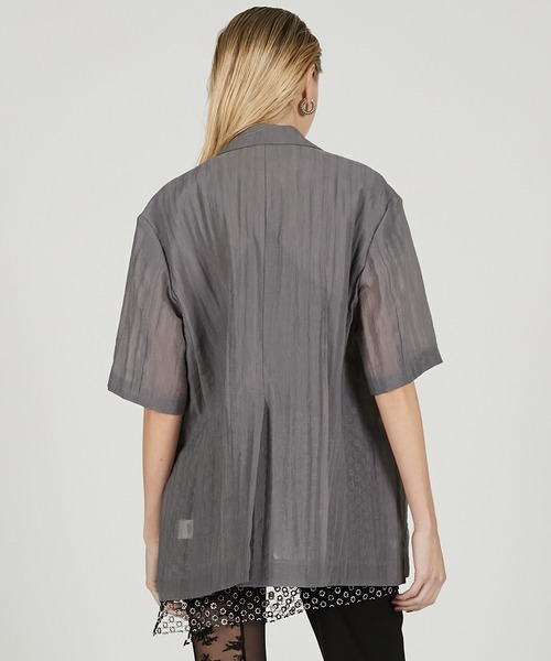 PRANK PROJECT（プランクプロジェクト）の「シアーシングルジャケット / Sheer Single Jacket（その他アウター・レディース・グレー/アイボリー/ブラック・FREE）」の21枚目の写真