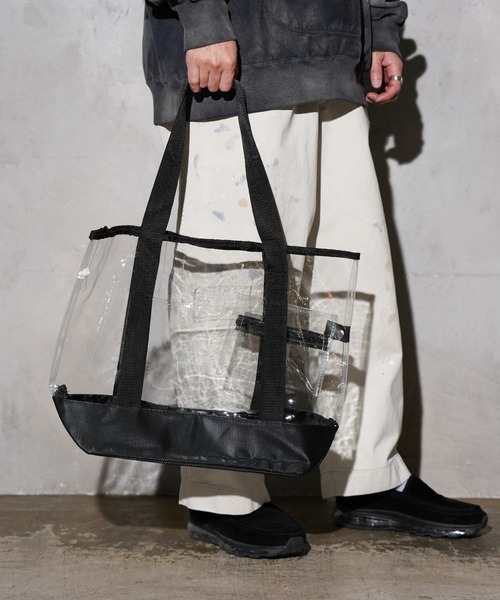 THRIFTY LOOK（スリフティールック）の「THRIFTY LOOK / スリフティールック CLEAR VINYL TOTE BAG クリアビニール PVC トートバッグ（トートバッグ・メンズ・クリア・FREE）」の4枚目の写真