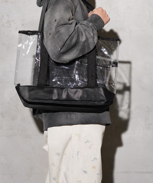 THRIFTY LOOK（スリフティールック）の「THRIFTY LOOK / スリフティールック CLEAR VINYL TOTE BAG クリアビニール PVC トートバッグ（トートバッグ・メンズ・クリア・FREE）」の5枚目の写真