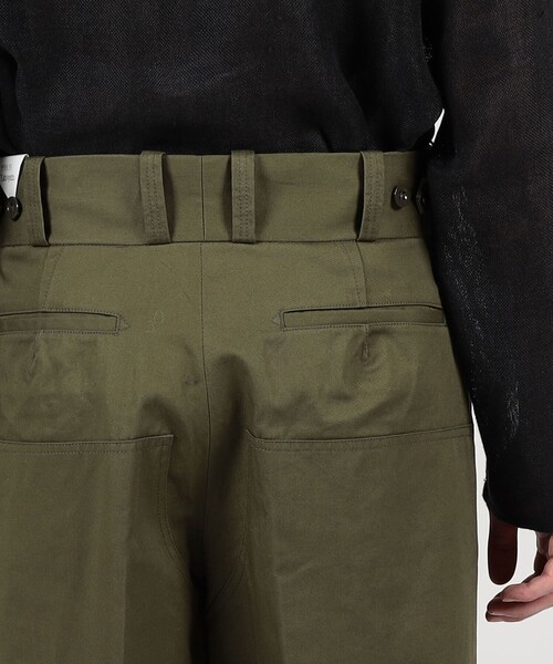 Tangent（タンジェント）の「TANGENT 70`s Dutch Army コットン ワイドパンツ（カーゴパンツ・メンズ・ダークグリーン/ブラック・46/48）」の14枚目の写真