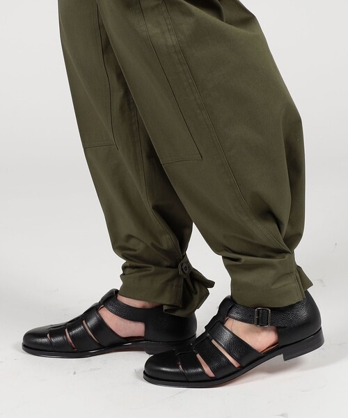 Tangent（タンジェント）の「TANGENT 70`s Dutch Army コットン ワイドパンツ（カーゴパンツ・メンズ・ダークグリーン/ブラック・46/48）」の9枚目の写真