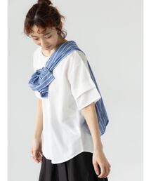 Lugnoncure | プレーティング袖タックTシャツ(Tシャツ/カットソー)