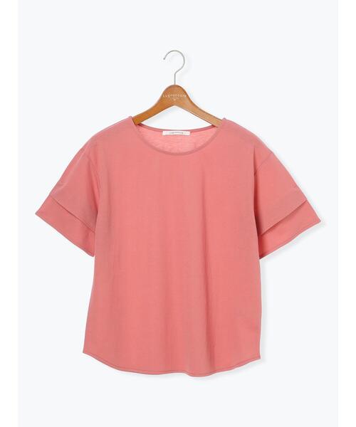 Lugnoncure(ルノンキュール)の「プレーティング袖タックTシャツ(Tシャツ/カットソー・レディース・オフホワイト/ブルー/ピンク/チャコールグレー/ブラック・F)」の15枚目の写真