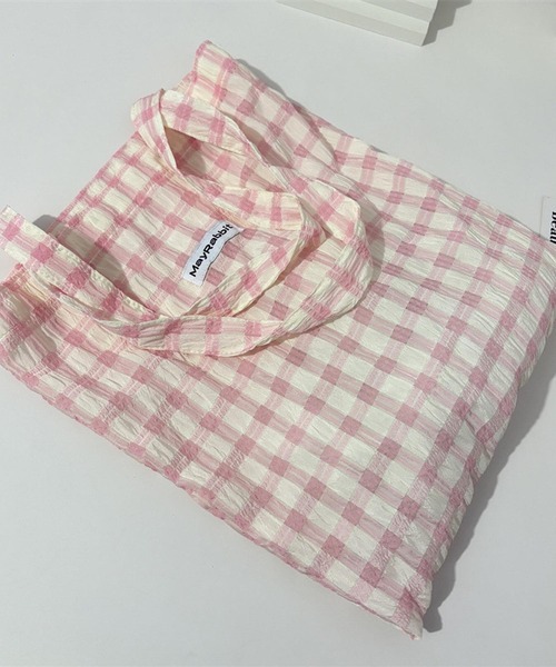 Mignonjour(ミニョンジュール)の「Mignonjour/チェック柄トートバッグ M2722(トートバッグ・レディース・ピンク/ブラウン/パープル/ブラック・FREE)」の4枚目の写真