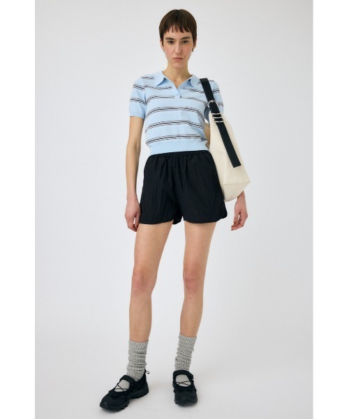 MOUSSY(マウジー)の「BASIC KNIT ポロシャツ(ニット/セーター・レディース・ブルー系その他/アイボリー/ブラック・FREE)」の6枚目の写真