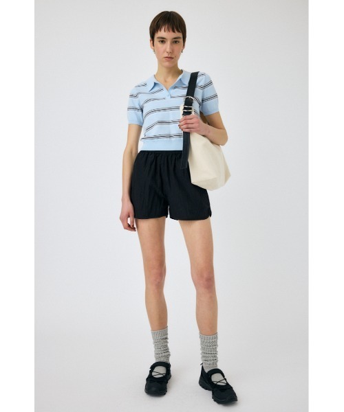 MOUSSY(マウジー)の「BASIC KNIT ポロシャツ(ニット/セーター・レディース・ブルー系その他/アイボリー/ブラック・FREE)」の7枚目の写真