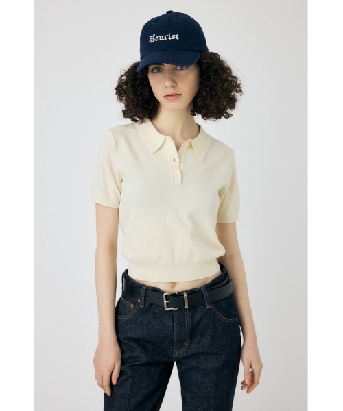 MOUSSY(マウジー)の「BASIC KNIT ポロシャツ(ニット/セーター・レディース・ブルー系その他/アイボリー/ブラック・FREE)」の18枚目の写真