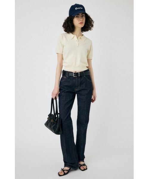MOUSSY(マウジー)の「BASIC KNIT ポロシャツ(ニット/セーター・レディース・ブルー系その他/アイボリー/ブラック・FREE)」の19枚目の写真
