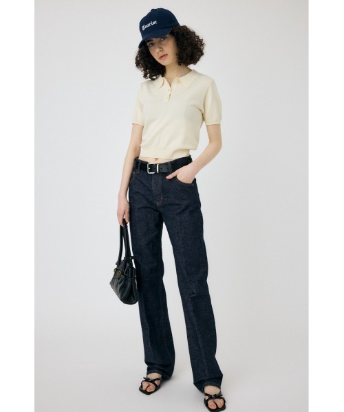 MOUSSY(マウジー)の「BASIC KNIT ポロシャツ(ニット/セーター・レディース・ブルー系その他/アイボリー/ブラック・FREE)」の20枚目の写真