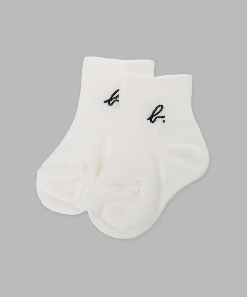 agnes b.（アニエスベー）の「WEB限定 ベビーギフトボックス ロゴTシャツ・ボーダーレギンス・ソックス 3点セット（ベビーギフト・キッズ・ホワイト・6MONTH/1YEAR）」の4枚目の写真