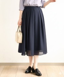 OFUON le MK | タックフレアーシアースカート/洗える(スカート)