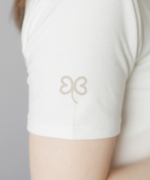 SPINNS(スピンズ)の「ウィッシュコア ピタTシャツ/ラインストーンウイング/羽根(Tシャツ/カットソー・レディース・ブラック/オフホワイト・ONESIZE)」の9枚目の写真