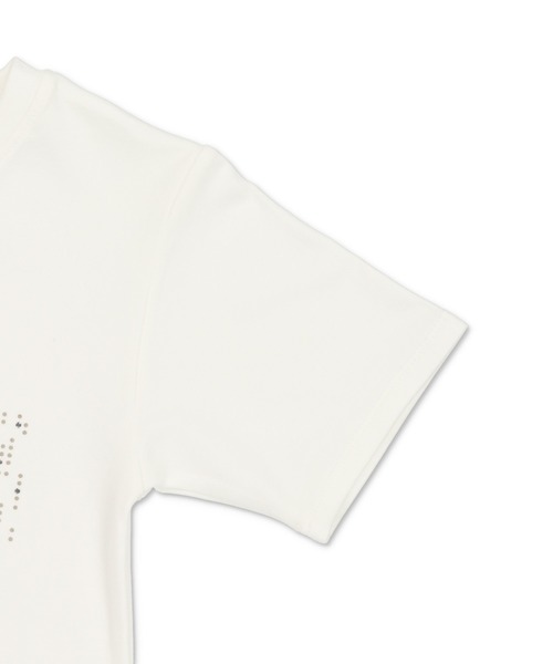 SPINNS(スピンズ)の「ウィッシュコア ピタTシャツ/ラインストーンウイング/羽根(Tシャツ/カットソー・レディース・ブラック/オフホワイト・ONESIZE)」の20枚目の写真