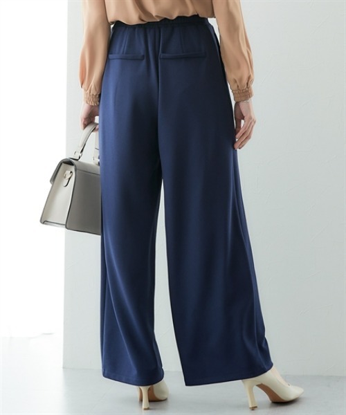 7days Life Styling(セブンデイズライフスタイリング)の「【UVカット】カットソーワイドストレッチパンツ ジャージーシリーズ(スラックス・レディース・グレー/ブラック/ネイビー・M/L/LL)」の13枚目の写真