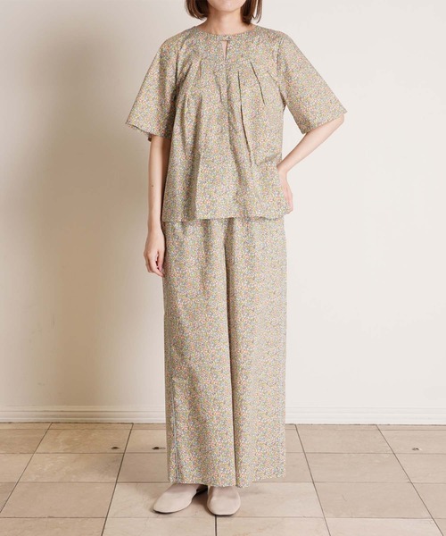 KID BLUE（キッドブルー）の「キッドブルー -２５ＬＩＢＥＲＴＹプリント -フルレングスボトムス -KOBP545 -kidblue（その他パンツ・レディース・ブラック/サックスブルー/アイボリー・M）」の7枚目の写真