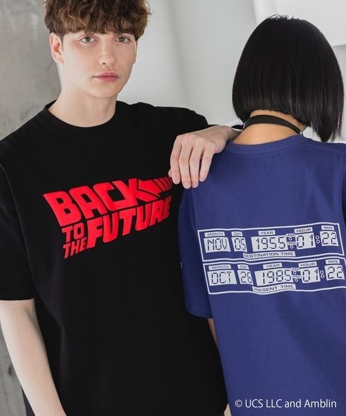PAGEBOY(ページボーイ)の「【PBLIM×BACK TO THE FUTURE】ロゴTシャツ(Tシャツ/カットソー・レディース・オフホワイト/ブラック/サックスブルー・LARGE/MEDIUM)」の2枚目の写真