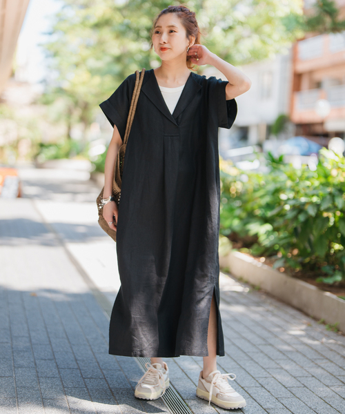★スピック＆スパン★リネンカフタンドレス Spick & Span｜《追加》リネンカフタンドレス | Rakuten Fashion