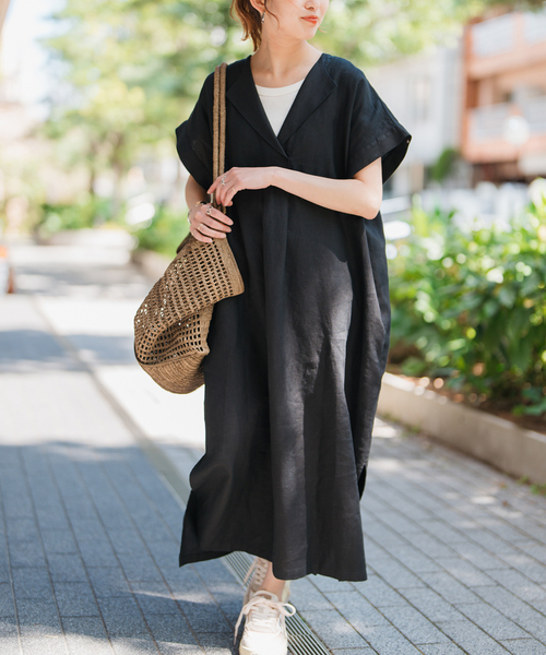 ★スピック＆スパン★リネンカフタンドレス Spick & Span｜《追加》リネンカフタンドレス | Rakuten Fashion