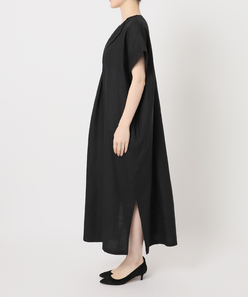 ⭐️新品2025【スピックアンドスパン リネンカフタンドレス】黒38 大人気完売‼︎ ⭐️新品2025【スピックアンドスパン リネンカフタンドレス】黒