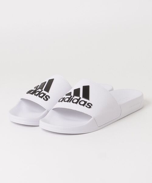 adidas(アディダス)の「アディダス adidas アディレッタ シャワー サンダル(サンダル・メンズ・ホワイト・23.5cm/24.5cm/25.5cm/26.5cm/27.5cm/28.5cm)」の1枚目の写真