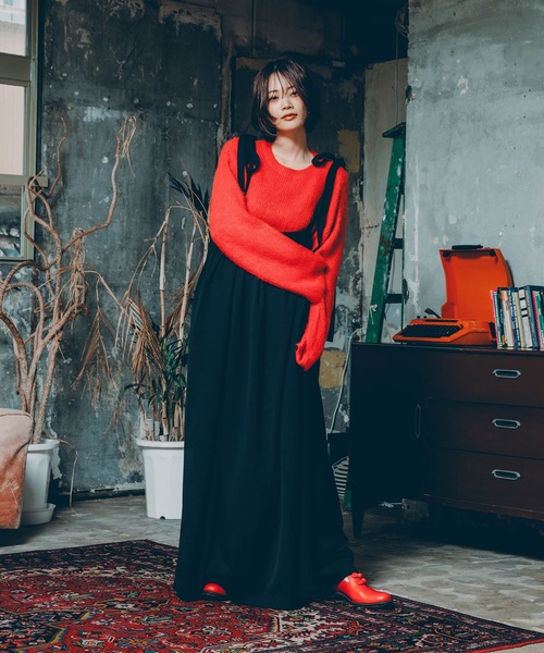 RYU(リュー)の「gabardine shoulder tuck dress(ワンピース・レディース・ダークグレー・FREE)」の8枚目の写真
