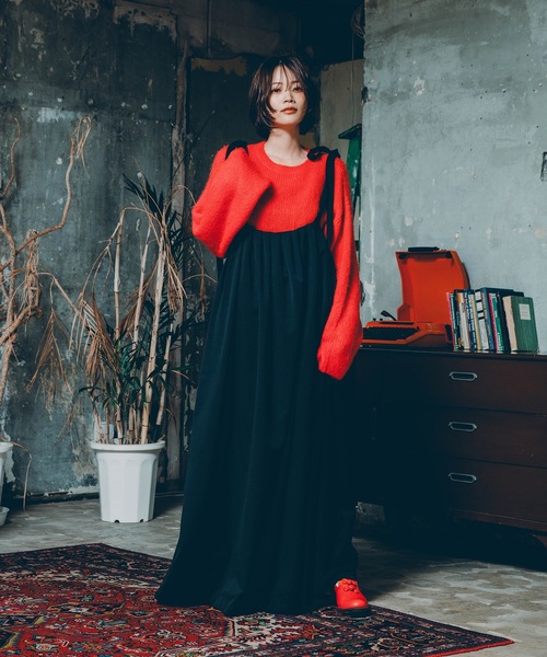 RYU(リュー)の「gabardine shoulder tuck dress(ワンピース・レディース・ダークグレー・FREE)」の9枚目の写真