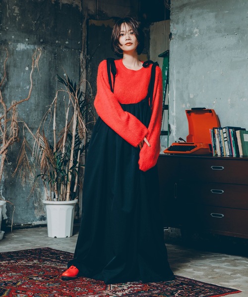 RYU(リュー)の「gabardine shoulder tuck dress(ワンピース・レディース・ダークグレー・FREE)」の10枚目の写真