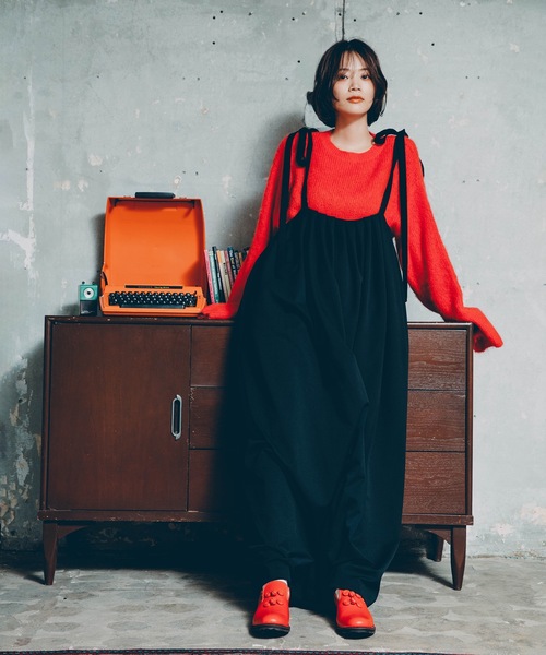 RYU(リュー)の「gabardine shoulder tuck dress(ワンピース・レディース・ダークグレー・FREE)」の11枚目の写真