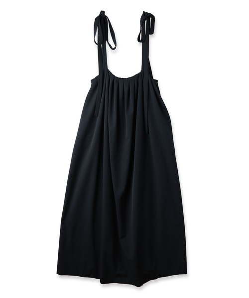 RYU(リュー)の「gabardine shoulder tuck dress(ワンピース・レディース・ダークグレー・FREE)」の3枚目の写真