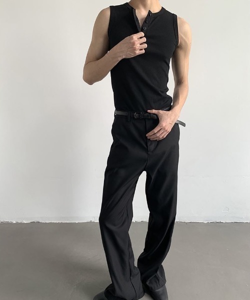FreeZone(フリーゾーン)の「ボタンベスト(Tシャツ/カットソー・メンズ・ホワイト/ブラック/グレー・F)」の11枚目の写真