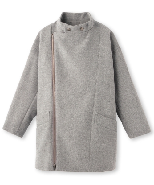 JET(ジェット)の「スーパー120メルトンショートコート(その他アウター・レディース・ブラック/グレー・04)」の2枚目の写真