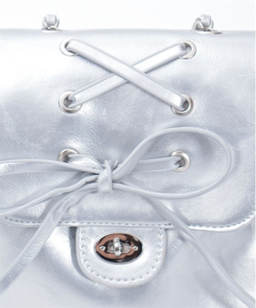 axes femme（アクシーズファム）の「レースアップミニバッグ（バックパック/リュック・レディース・シルバー・FREE）」の6枚目の写真
