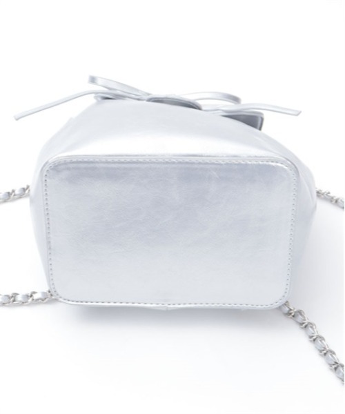 axes femme（アクシーズファム）の「レースアップミニバッグ（バックパック/リュック・レディース・シルバー・FREE）」の2枚目の写真