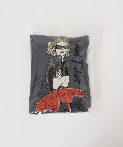 B.C STOCK（ベーセーストック）の「《追加》《2枚セット》ウォッシャブル / ミントBLENDパックTEE（Tシャツ/カットソー・レディース・ピンク/ブラック/ライトグリーン/ネイビー・FREE）」の5枚目の写真