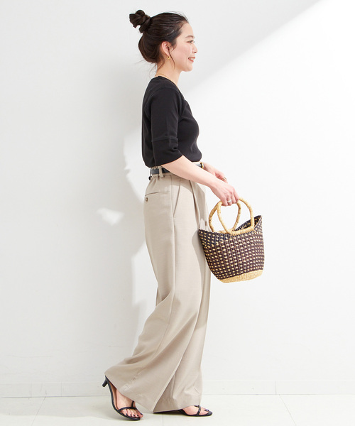 B.C STOCK（ベーセーストック）の「《追加》《2枚セット》ウォッシャブル / ミントBLENDパックTEE（Tシャツ/カットソー・レディース・ピンク/ブラック/ライトグリーン/ネイビー・FREE）」の7枚目の写真