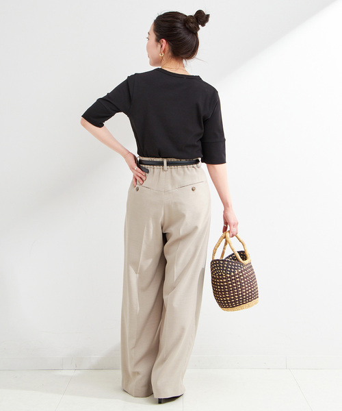 B.C STOCK（ベーセーストック）の「《追加》《2枚セット》ウォッシャブル / ミントBLENDパックTEE（Tシャツ/カットソー・レディース・ピンク/ブラック/ライトグリーン/ネイビー・FREE）」の8枚目の写真