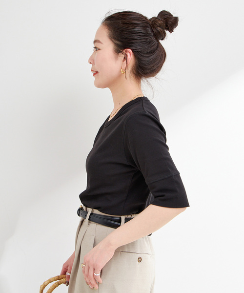 B.C STOCK（ベーセーストック）の「《追加》《2枚セット》ウォッシャブル / ミントBLENDパックTEE（Tシャツ/カットソー・レディース・ピンク/ブラック/ライトグリーン/ネイビー・FREE）」の10枚目の写真