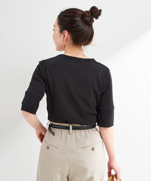 B.C STOCK（ベーセーストック）の「《追加》《2枚セット》ウォッシャブル / ミントBLENDパックTEE（Tシャツ/カットソー・レディース・ピンク/ブラック/ライトグリーン/ネイビー・FREE）」の11枚目の写真