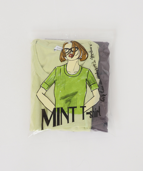 B.C STOCK（ベーセーストック）の「《追加》《2枚セット》ウォッシャブル / ミントBLENDパックTEE（Tシャツ/カットソー・レディース・ピンク/ブラック/ライトグリーン/ネイビー・FREE）」の13枚目の写真