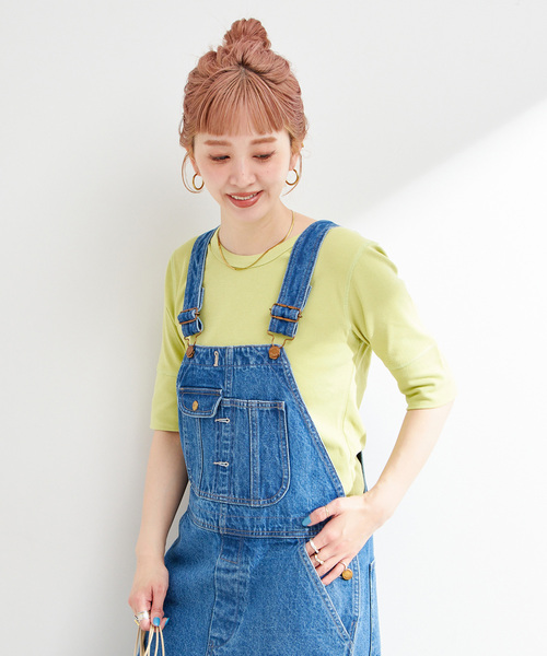 B.C STOCK（ベーセーストック）の「《追加》《2枚セット》ウォッシャブル / ミントBLENDパックTEE（Tシャツ/カットソー・レディース・ピンク/ブラック/ライトグリーン/ネイビー・FREE）」の19枚目の写真