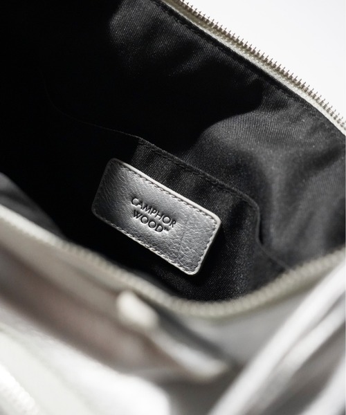 faux leather multi pocket shoulder bag / フェイクレザーマルチ