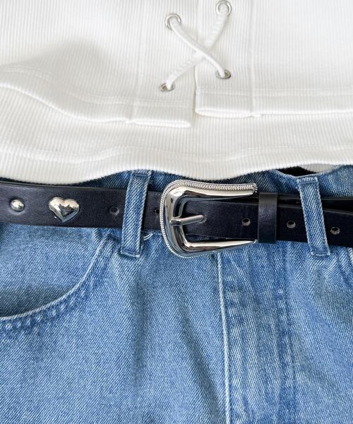 WEGO（ウィゴー）の「WEGO/ハートスタッズベルト（ベルト・レディース・その他1/ブラック・FREE）」の9枚目の写真