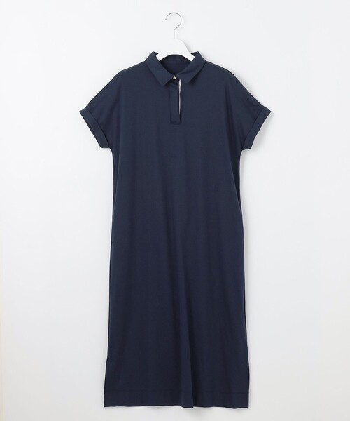 J.PRESS Ladies（J.プレス レディス）の「【WEB限定カラーあり・洗える】コンパクトコットンスムース ポロワンピース（ワンピース・レディース・ネイビー系/グレー系/ブラック系/オレンジ系・XS）」の11枚目の写真