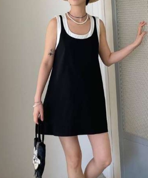 CADBURY（キャドバリー）の「ｼｱｰﾃｨｱｰﾄﾞﾀﾝｸﾁｭﾆｯｸ（その他トップス・レディース・ブラック×ホワイト/ホワイト×ブラック・FREE）」の7枚目の写真