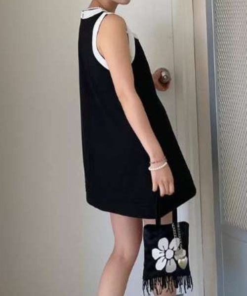 CADBURY（キャドバリー）の「ｼｱｰﾃｨｱｰﾄﾞﾀﾝｸﾁｭﾆｯｸ（その他トップス・レディース・ブラック×ホワイト/ホワイト×ブラック・FREE）」の5枚目の写真